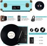 Vintage Bluetooth Suitcase Turntable with Speakers