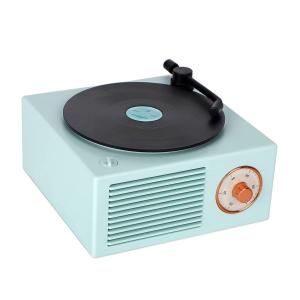 Vintage Blue Bluetooth Vinyl Record Player Speaker