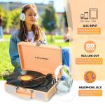 TANLANIN Bluetooth Vinyl Record Player with USB