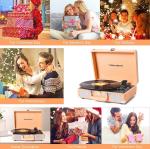 TANLANIN Bluetooth Vinyl Record Player with USB