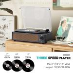Retro Bluetooth Turntable with Built-In Speaker
