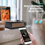 Retro Bluetooth Turntable with Built-In Speaker