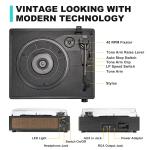 Retro Bluetooth Turntable with Built-In Speaker