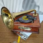 Thorens Brass and Wood Replica Gramophone Player