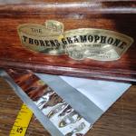 Thorens Brass and Wood Replica Gramophone Player