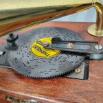 Thorens Brass and Wood Replica Gramophone Player