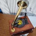 Thorens Brass and Wood Replica Gramophone Player