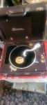 Vintage Decca Portable Gramophone with Wind-Up Motor