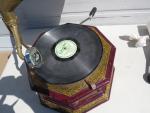 Antique Indian Gramophone Phonograph with Horn