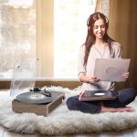 Vintage Wireless Belt-Driven Vinyl Record Player