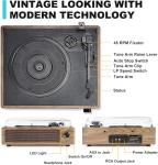 Vintage Wireless Belt-Driven Vinyl Record Player