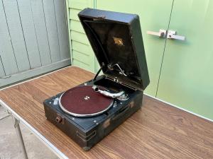 1953 HMV 102 Portable Gramophone Project Piece