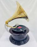 Vintage Floral Carved Replica Gramophone Record Player