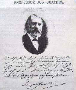 Joseph Joachim Signed Violin Gramophone Replica