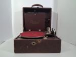 Red Regal Suitcase Gramophone - Vintage Style