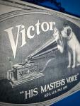 Antique Dog Sign Victor Gramophone Record Player