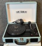 Vintage Portable Suitcase Record Player with Bluetooth