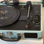 Vintage Portable Suitcase Record Player with Bluetooth