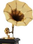 Antique Gramophone Figurine for Home Decor