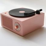 Pink Vintage Bluetooth Gramophone Speaker for Vinyl Lovers