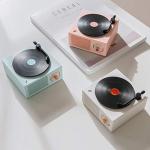 Pink Vintage Bluetooth Gramophone Speaker for Vinyl Lovers