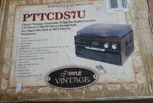 Classic Style Vinyl Record Player with Recording