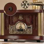 Vintage Bluetooth Gramophone CD Player with Remote