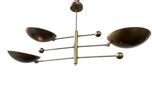 Nauticaz Mid Century Modern Brass Chandelier