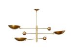 Nauticaz Mid Century Modern Brass Chandelier