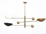 Nauticaz Mid Century Modern Brass Chandelier