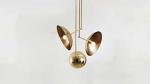 Vintage Nauticaz 3-Light Brass Gramophone Pendant