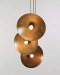 Vintage Nauticaz 3-Light Brass Gramophone Pendant