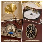 Vintage Gramophone-Style CD Player with Bluetooth
