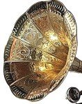 Hexagon Brass Embossed Replica Gramophone Player