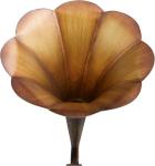 Antique Metal Gramophone with Wooden Base, Copper