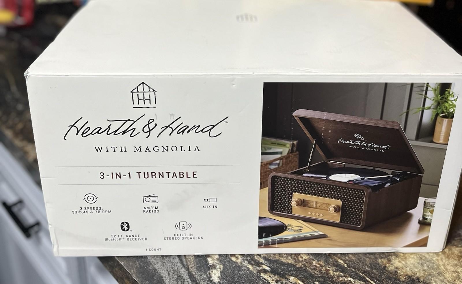 Vintage 3-in-1 Vinyl Record Player - Wood Finish