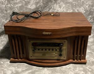 Memorex Vintage Mahogany Record Player and Radio