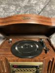 Memorex Vintage Mahogany Record Player and Radio