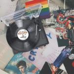 Vintage Wireless Vinyl Record Player with Speakers