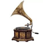 HMV Vintage Wind-Up Gramophone Record Player Replica