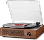 Vintage Belt-Driven Bluetooth Turntable with Speakers