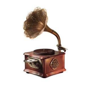 Wooden Bluetooth Gramophone Turntable Stereo System