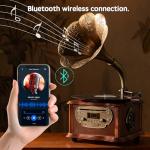 Wooden Bluetooth Gramophone Turntable Stereo System