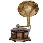 HMV Vintage Wind-Up Gramophone Record Player Replica