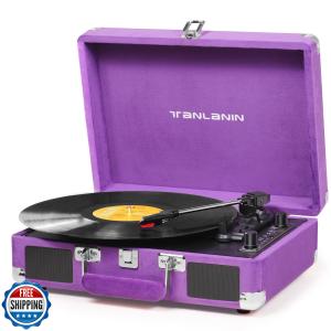 Portable Vintage Suitcase Record Player - 33/45/78 RPM