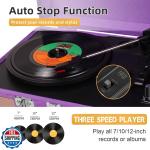 Portable Vintage Suitcase Record Player - 33/45/78 RPM