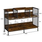 Vintage Record Player Table with Adjustable Dividers