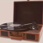 Vintage Belt-driven Gramophone Vinyl Record Player