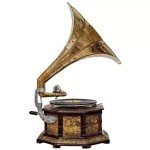 HMV Vintage Wind-Up Gramophone Record Player Replica