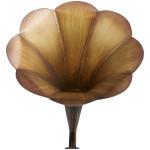 Antique Metal Gramophone with Brown Wooden Base